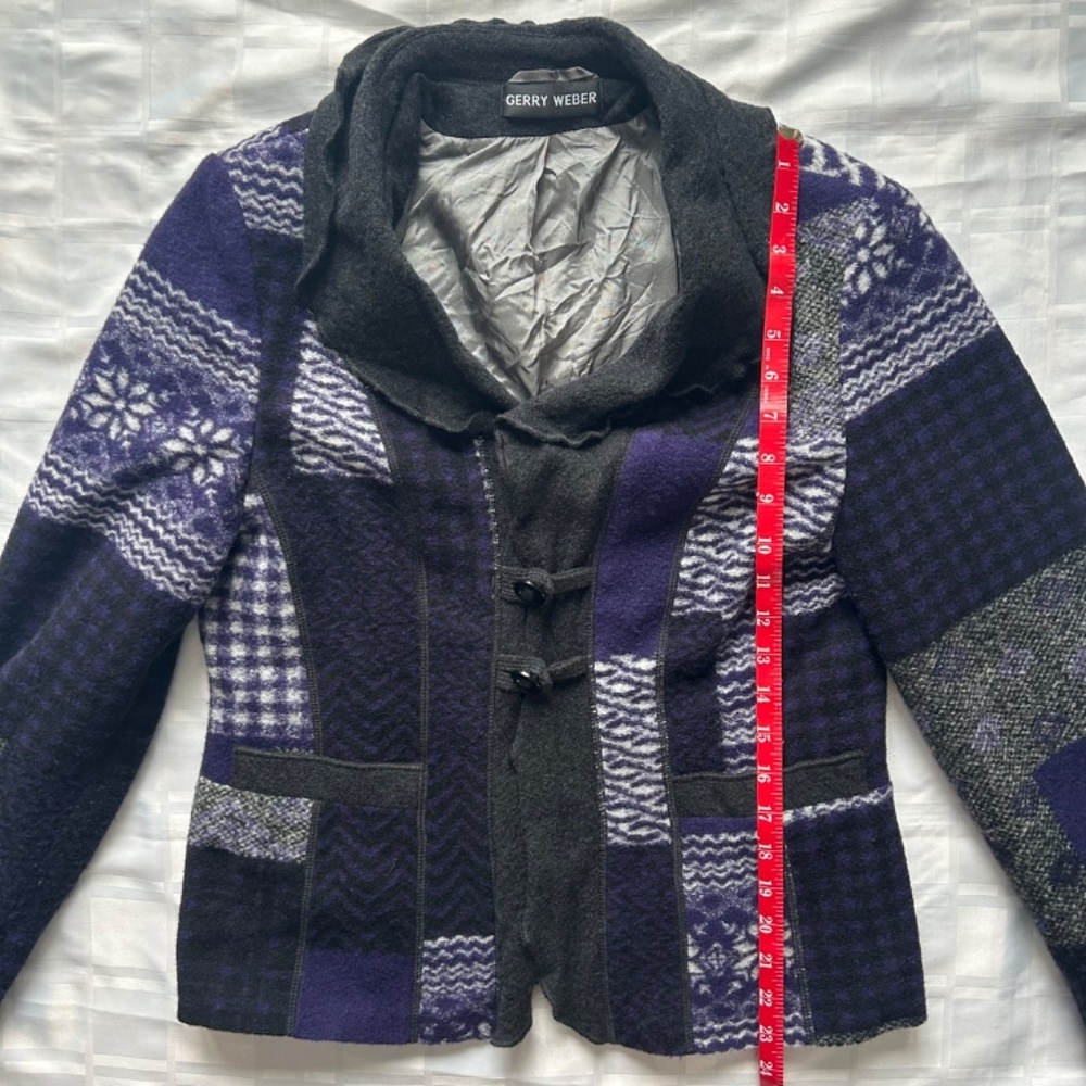 Gerry Webber Patch Pattern Wool Blend Blazer Jack… - image 4